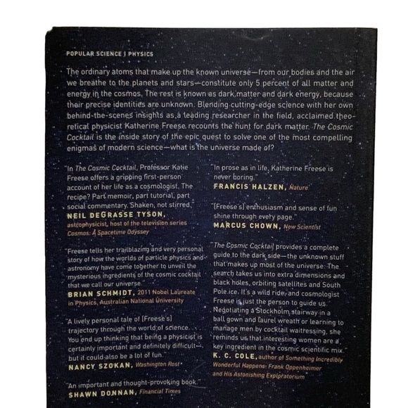The Cosmic Cocktail Book Three Parts Dark Matter by Katherine Freese Paperback - Picture 9 of 15
